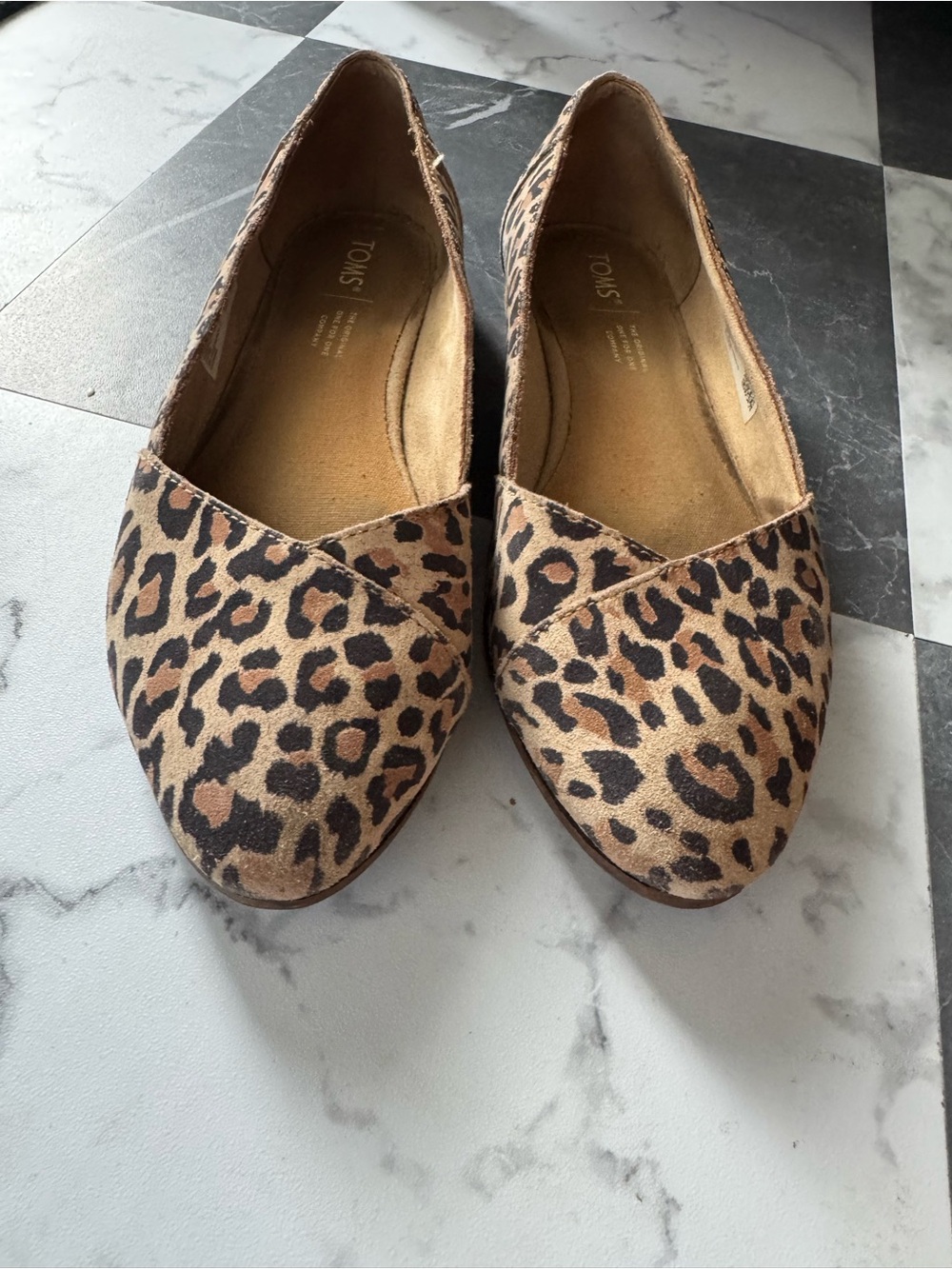 TOMS Leopard Print Women's Flats - Tan/Black